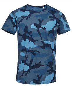 Blauwe Camouflage shirt