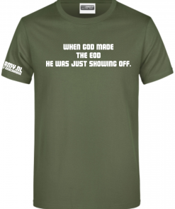 EOD god shows off shirt