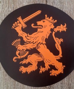 Oranje leeuw sticker 16cm