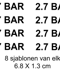2.7 BAR sticker set