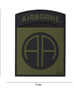 Patch Embleem 3D PVC Airborne 82nd groen