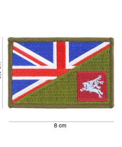 Embleem stof Pegasus halve UK vlag