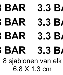 3.3 BAR sticker set